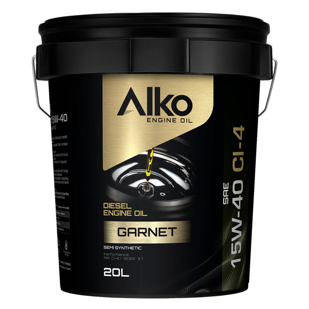 روغن 20 لیتری آلکو 15w40 CI4 GARNET