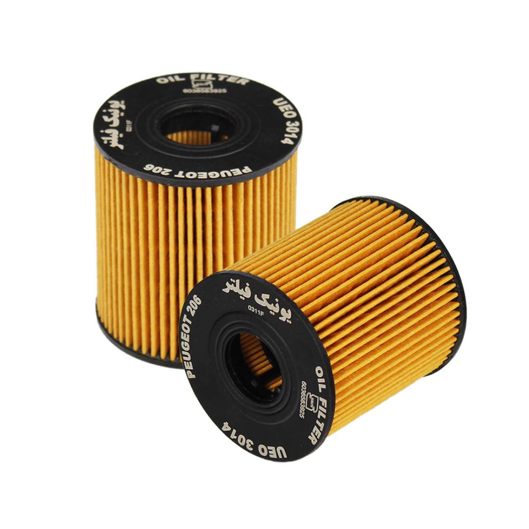 فیلتر روغن یونیک پژو 206 کوتاه طرح هنگست UEO3014